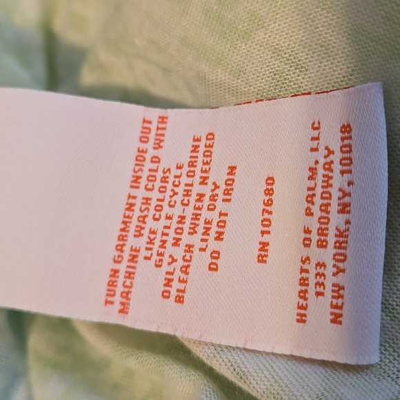 ♥️5 for $25♥️ Hearts of Palm Cap-Sleeved Tee Tropical Colors Women size XL - Picture 7 of 10